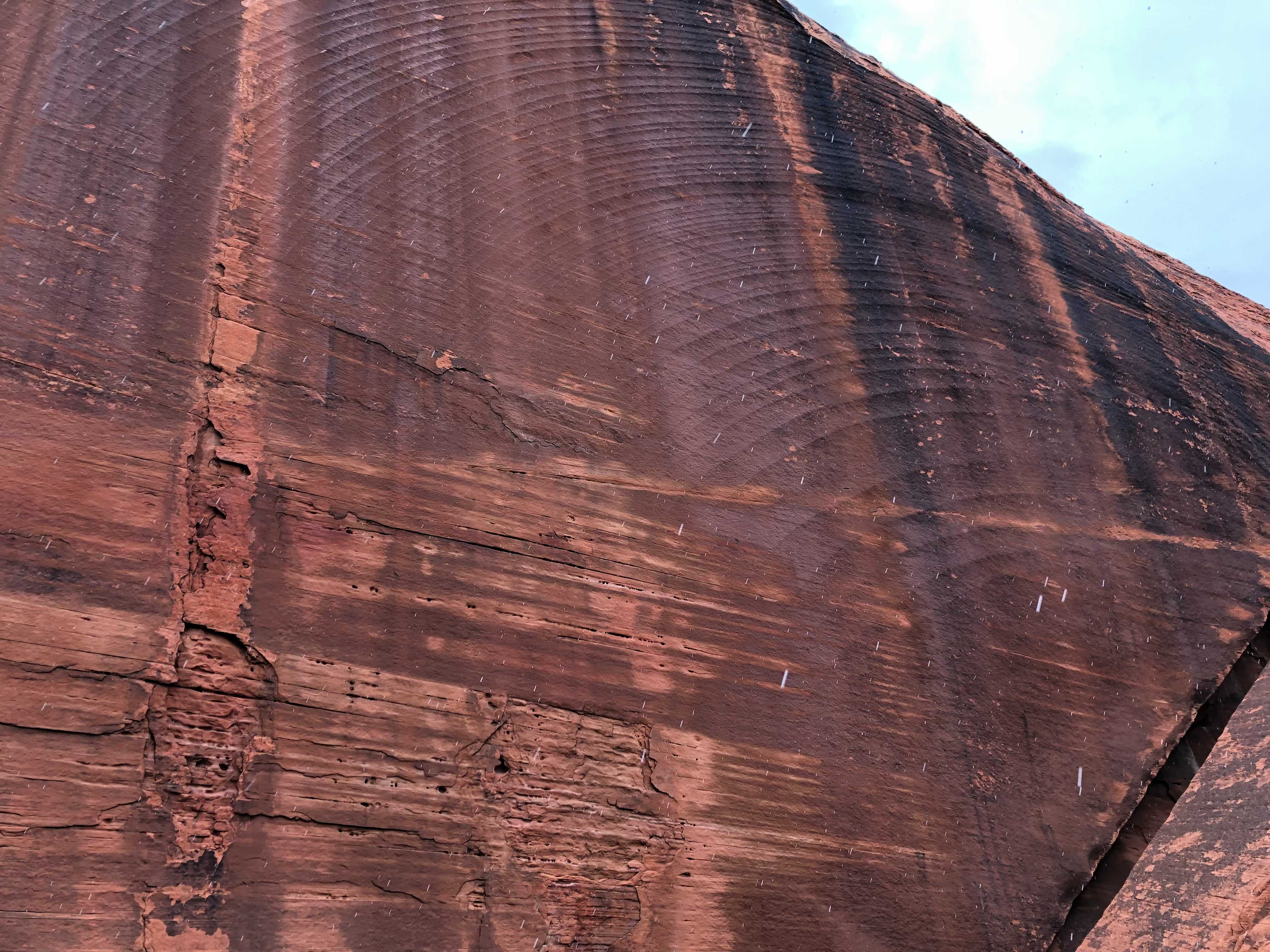 red rock national park rock wall